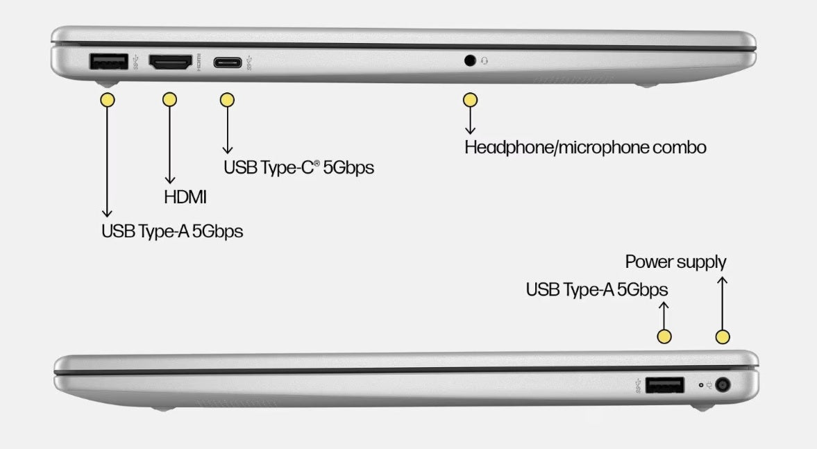 HP Laptop FD0751TU (Intel Core i3-1215U/ 12th Gen/ 8GB RAM/ 512GB SSD/ Windows 11 Home + MS Office/ 15.6 inch FHD