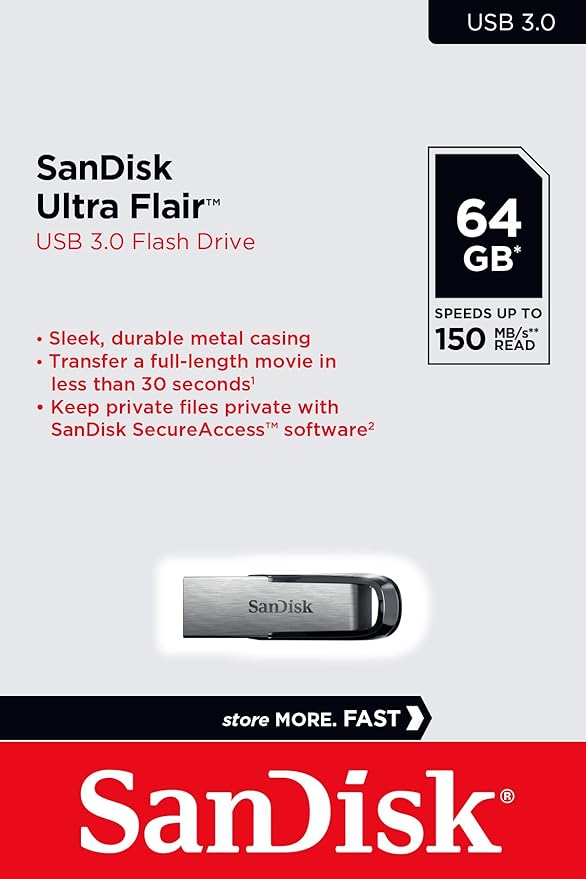SanDisk Ultra Flair 128GB USB 3.0 Pen Drive