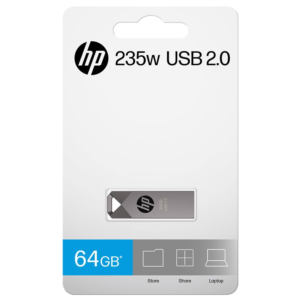 HP 235w 64GB USB 2.0 Pen Drive | Flash Drive - Grey