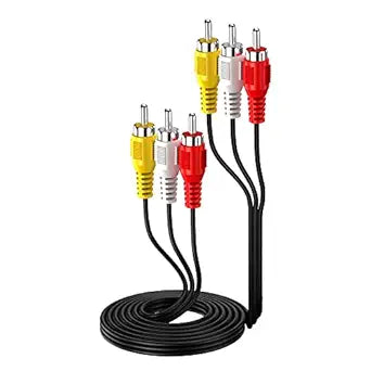 3RCA Male to 3RCA Male Stereo Audio Video Cable