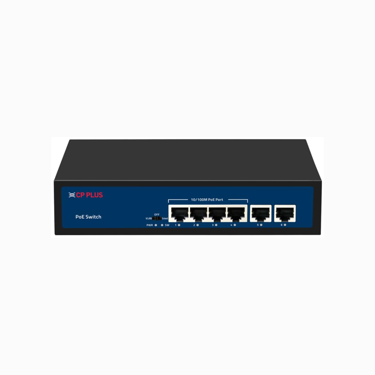 CP Plus 6 Ports Fast Ethernet with 4 PoE Ports (1000 Mbps) & 2 Uplink Ports (100 Mbps) POE Switch