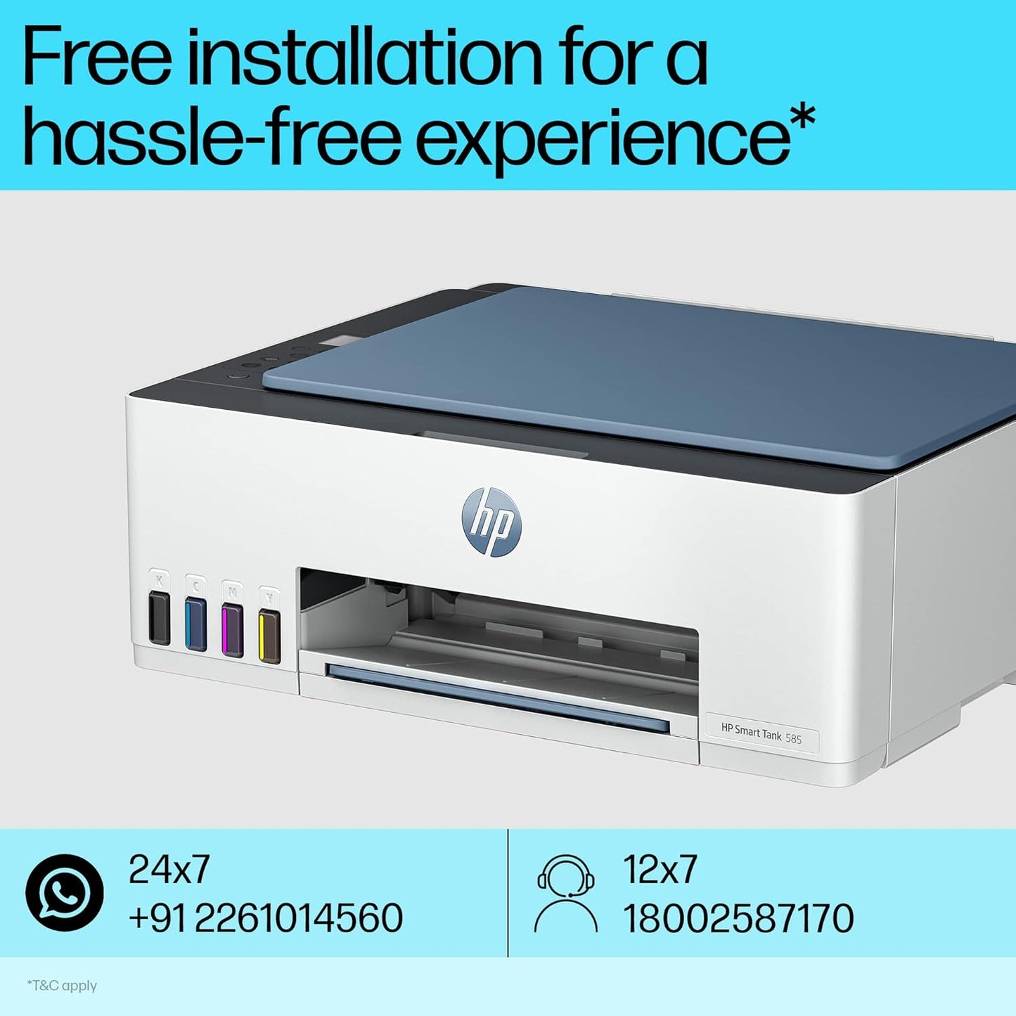 HP Smart Tank 585 All-in-One WiFi Colour Wireless Home Inkjet Printers