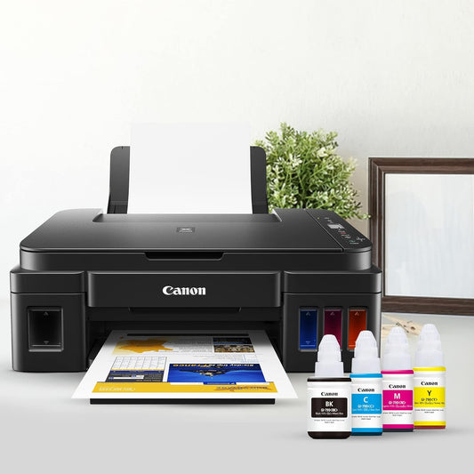 Canon PIXMA MegaTank G 2010 All-in-One Ink Tank Colour Printer (Black)