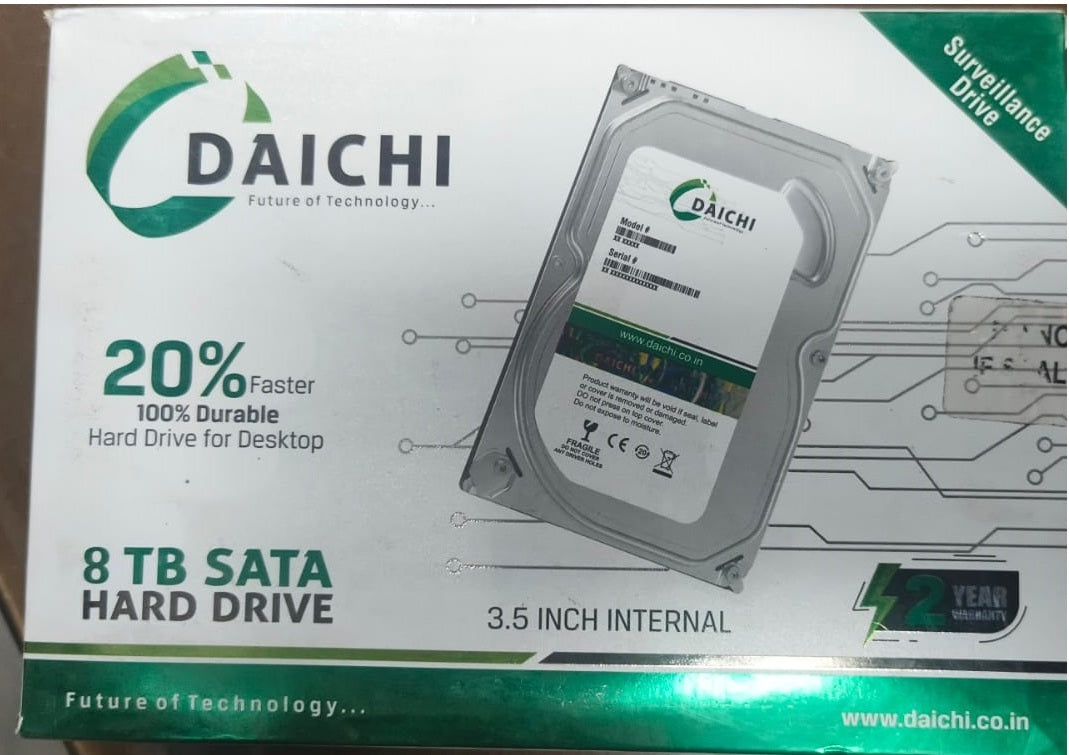 DAICHI All Desktop, NVR, DVR Supported HDD 8TB