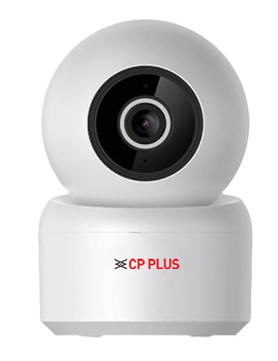 CP PLUS 2MP Full HD Wi-fi CCTV Camera | 360°View PT Camera | Motion Tracking | Cloud Monitoring | 2-Way Talk, Night Vision| Support SD Card (Up to 256 GB)