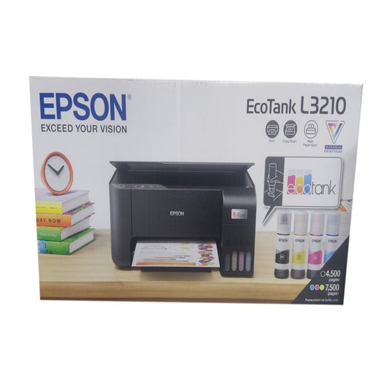 Epson Colour Ecotank L 3210 A4 All-in-One Ink Tank Printer, Black