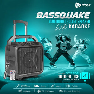 Black Enter Bassquake Trolly  bluetooth speaker